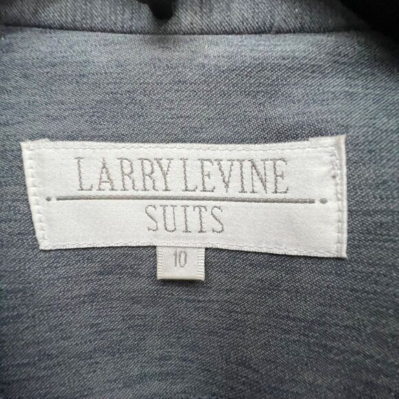 Larry Levine Suit Jacket Women 10 Gray Minimalist Career Longline Blazer Classic - Picture 15 of 15